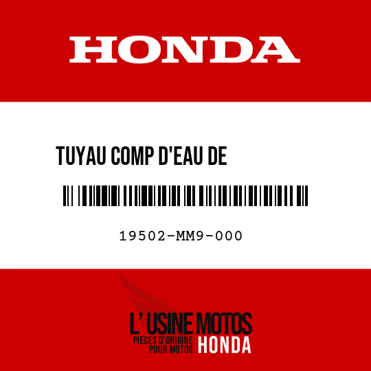 image de 19502-MM9-000 TUYAU COMP D'EAU DE          CYLINDRE AR