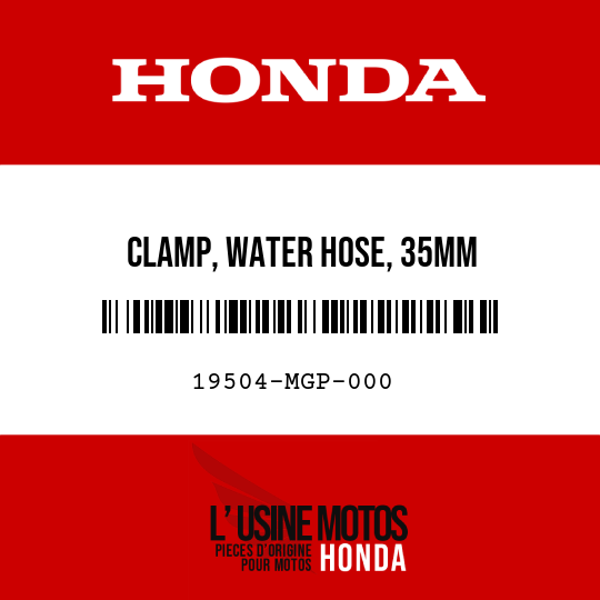image de 19504-MGP-000 CLAMP, WATER HOSE, 35MM