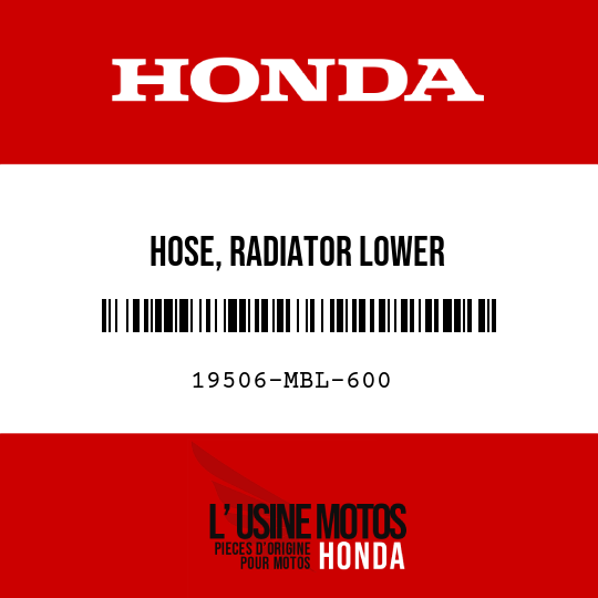 image de 19506-MBL-600 HOSE, RADIATOR LOWER