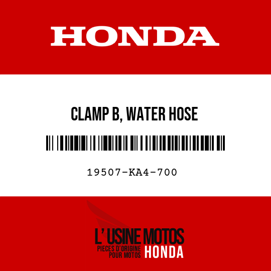 image de 19507-KA4-700 CLAMP B, WATER HOSE