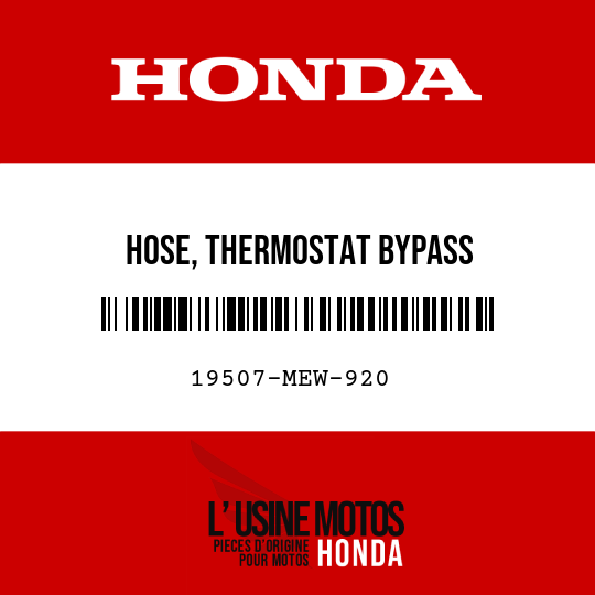 image de 19507-MEW-920 HOSE, THERMOSTAT BYPASS
