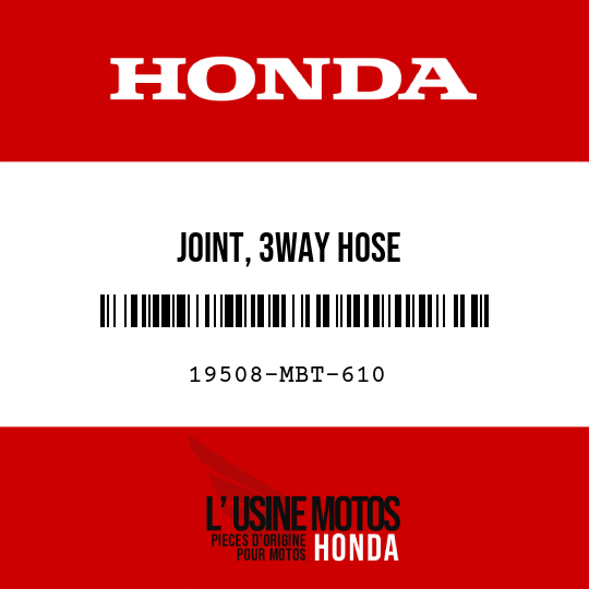 image de 19508-MBT-610 JOINT, 3WAY HOSE