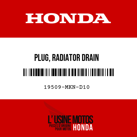 image de 19509-MKN-D10 PLUG, RADIATOR DRAIN