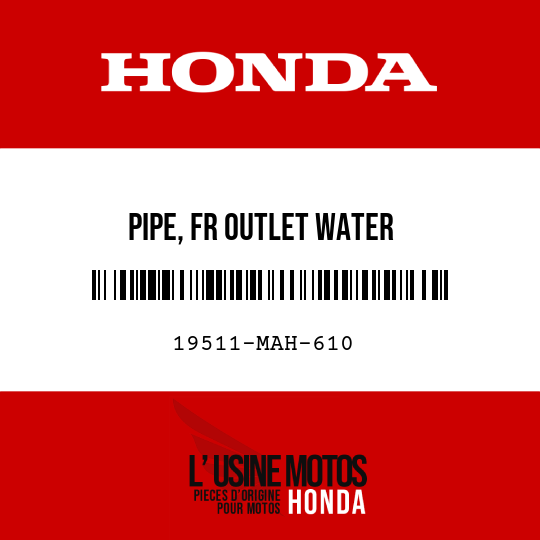 image de 19511-MAH-610 PIPE, FR OUTLET WATER