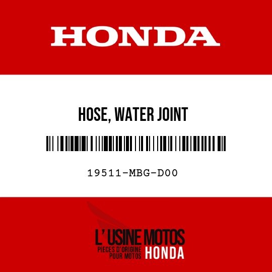 image de 19511-MBG-D00 HOSE, WATER JOINT