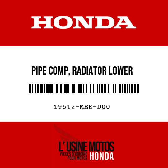 image de 19512-MEE-D00 PIPE COMP, RADIATOR LOWER