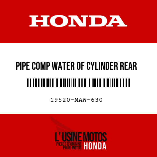 image de 19520-MAW-630 PIPE COMP WATER OF CYLINDER REAR