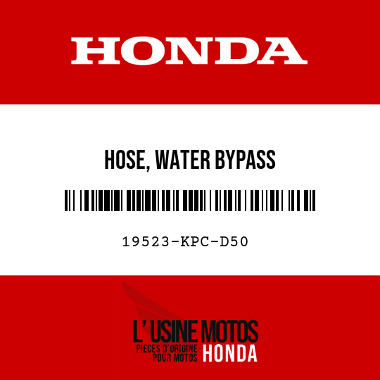 image de 19523-KPC-D50 HOSE, WATER BYPASS