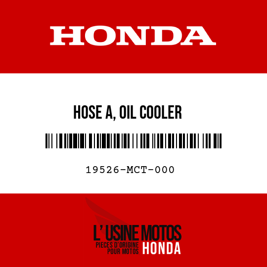 image de 19526-MCT-000 HOSE A, OIL COOLER