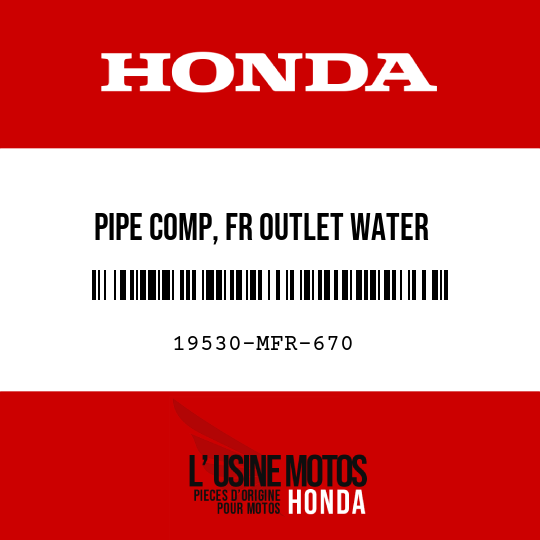 image de 19530-MFR-670 PIPE COMP, FR OUTLET WATER