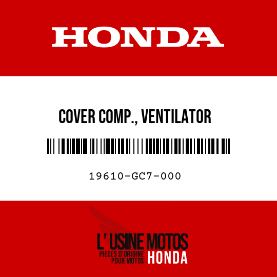 image de 19610-GC7-000 COVER COMP., VENTILATOR