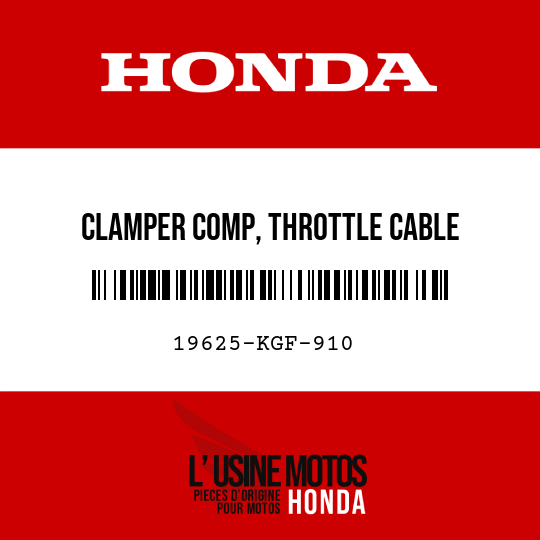 image de 19625-KGF-910 CLAMPER COMP, THROTTLE CABLE