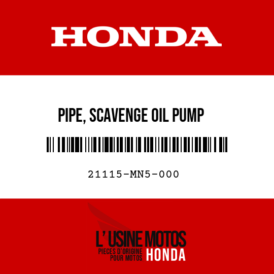 image de 21115-MN5-000 PIPE, SCAVENGE OIL PUMP