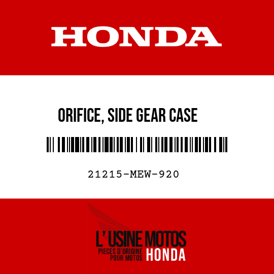 image de 21215-MEW-920 ORIFICE, SIDE GEAR CASE