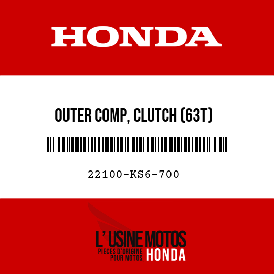 image de 22100-KS6-700 OUTER COMP, CLUTCH (63T)