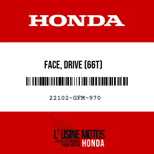 image de 22102-GFM-970 FACE, DRIVE (66T)