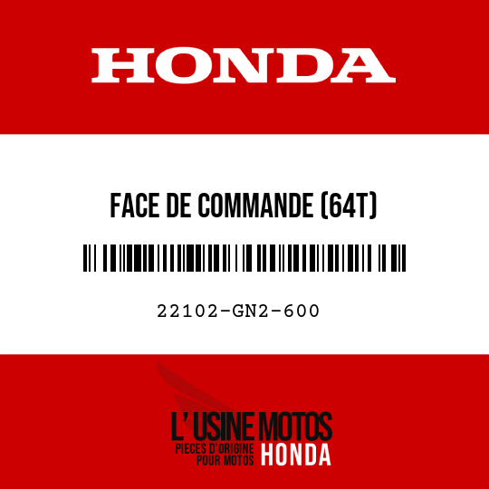 image de 22102-GN2-600 FACE DE COMMANDE (64T)