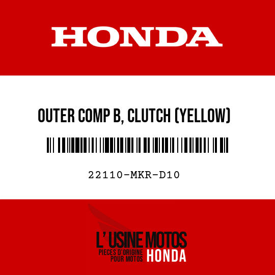 image de 22110-MKR-D10 OUTER COMP B, CLUTCH (YELLOW)