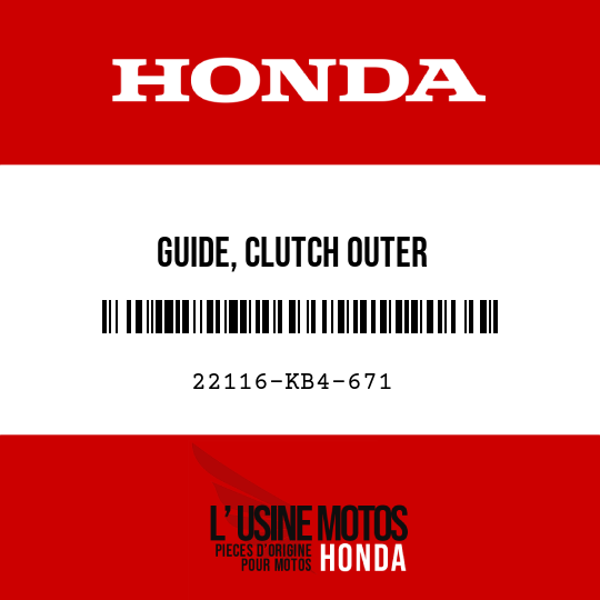 image de 22116-KB4-671 GUIDE, CLUTCH OUTER