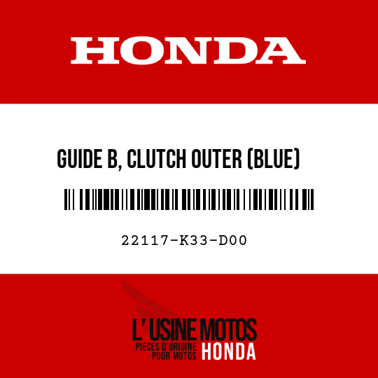 image de 22117-K33-D00 GUIDE B, CLUTCH OUTER (BLUE)