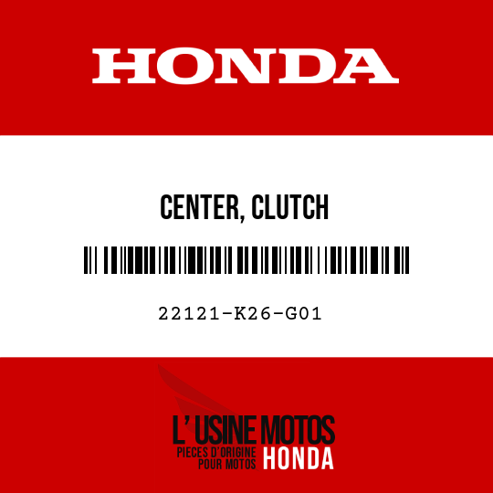 image de 22121-K26-G01 CENTER, CLUTCH