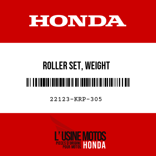 image de 22123-KRP-305 ROLLER SET, WEIGHT