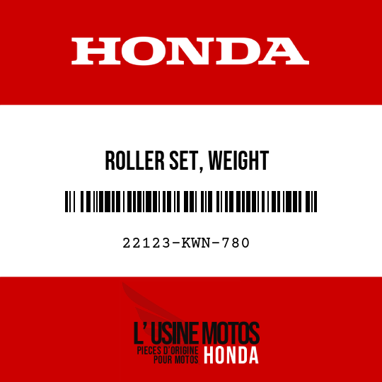 image de 22123-KWN-780 ROLLER SET, WEIGHT