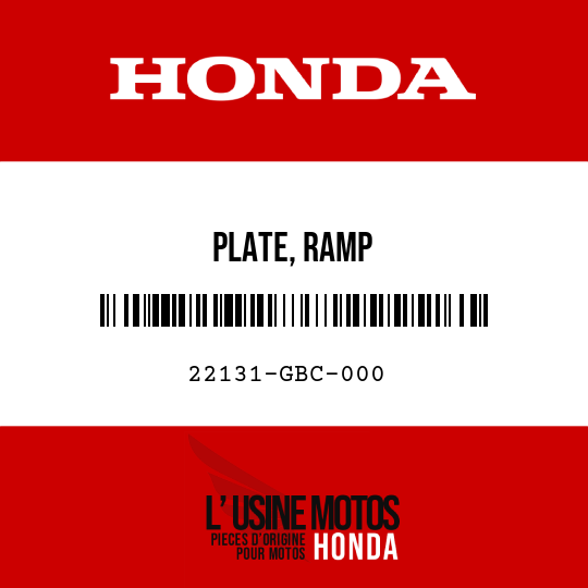 image de 22131-GBC-000 PLATE, RAMP