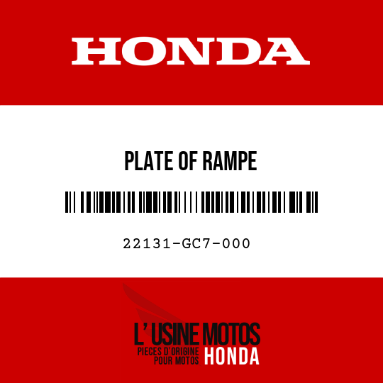 image de 22131-GC7-000 PLATE OF RAMPE