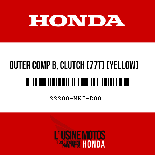 image de 22200-MKJ-D00 OUTER COMP B, CLUTCH (77T) (YELLOW)
