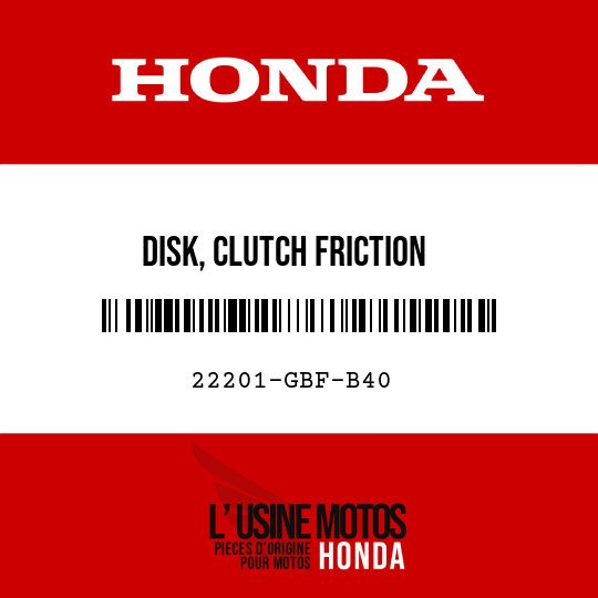image de 22201-GBF-B40 DISK, CLUTCH FRICTION