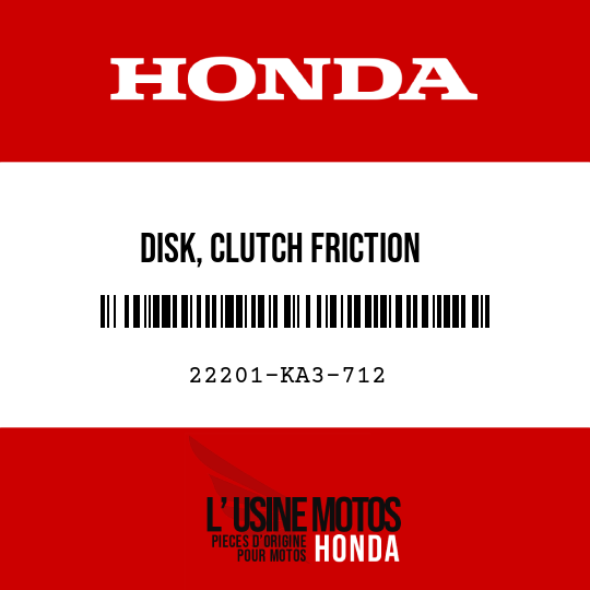 image de 22201-KA3-712 DISK, CLUTCH FRICTION