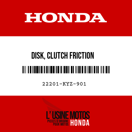 image de 22201-KYZ-901 DISK, CLUTCH FRICTION