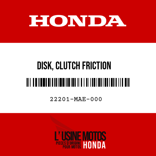 image de 22201-MAE-000 DISK, CLUTCH FRICTION
