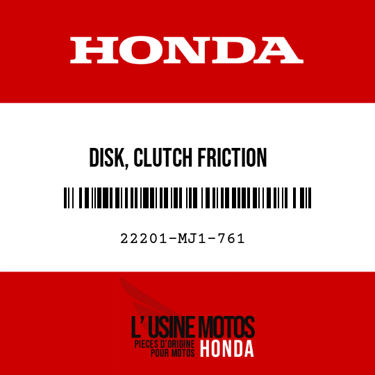 image de 22201-MJ1-761 DISK, CLUTCH FRICTION