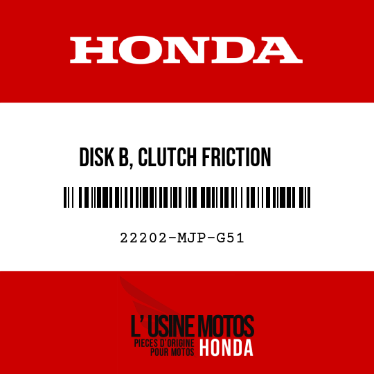 image de 22202-MJP-G51 DISK B, CLUTCH FRICTION