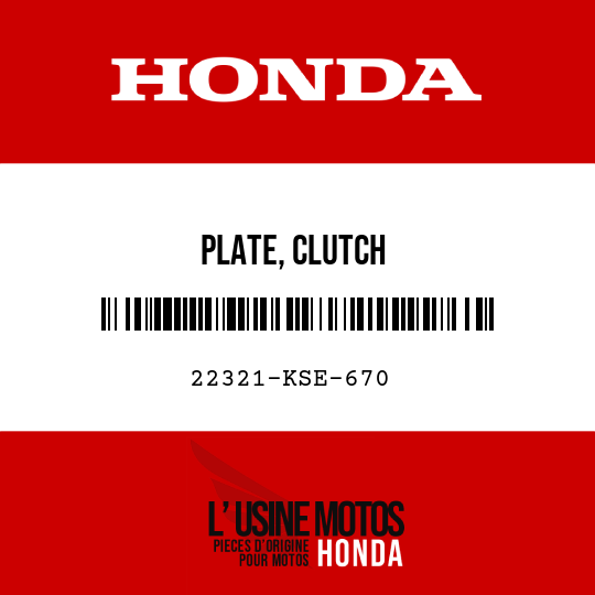 image de 22321-KSE-670 PLATE, CLUTCH