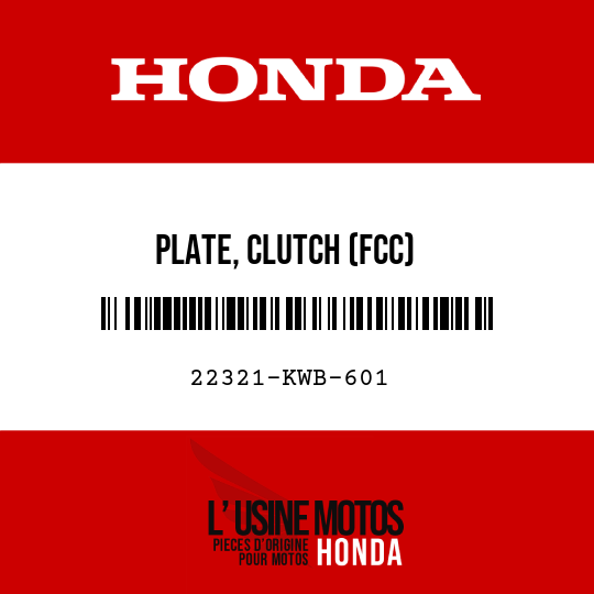 image de 22321-KWB-601 PLATE, CLUTCH (FCC)