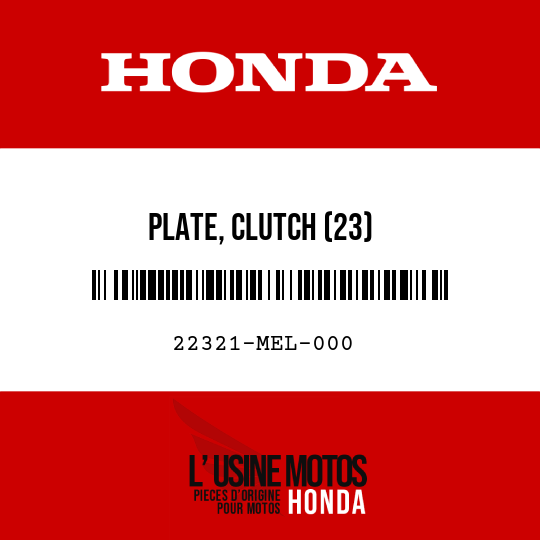 image de 22321-MEL-000 PLATE, CLUTCH (23)