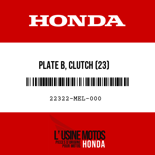 image de 22322-MEL-000 PLATE B, CLUTCH (23)