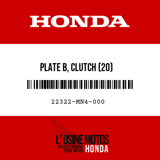 image de 22322-MN4-000 PLATE B, CLUTCH (20)