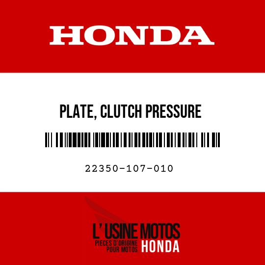 image de 22350-107-010 PLATE, CLUTCH PRESSURE