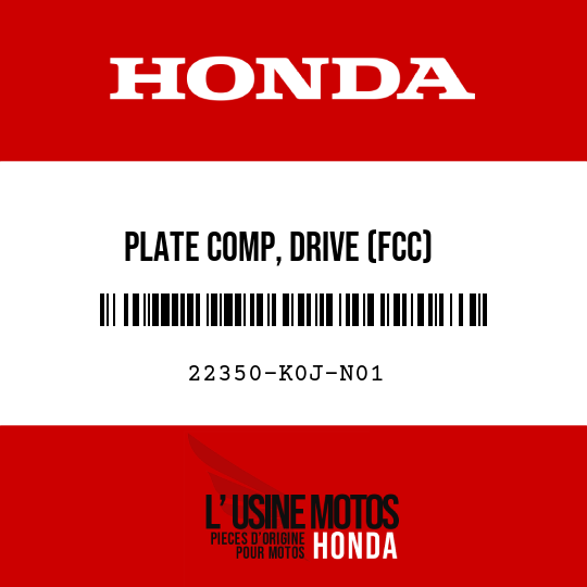 image de 22350-K0J-N01 PLATE COMP, DRIVE (FCC)