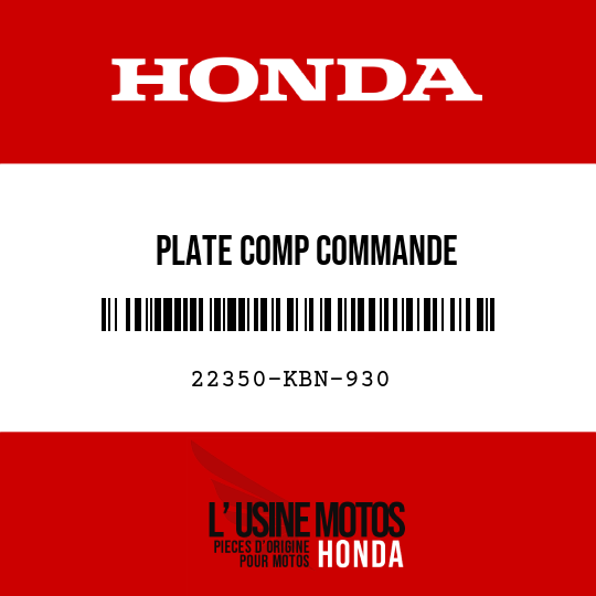 image de 22350-KBN-930 PLATE COMP COMMANDE