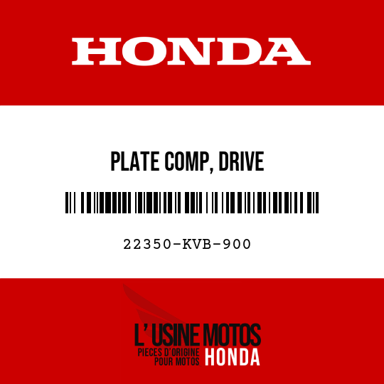 image de 22350-KVB-900 PLATE COMP, DRIVE