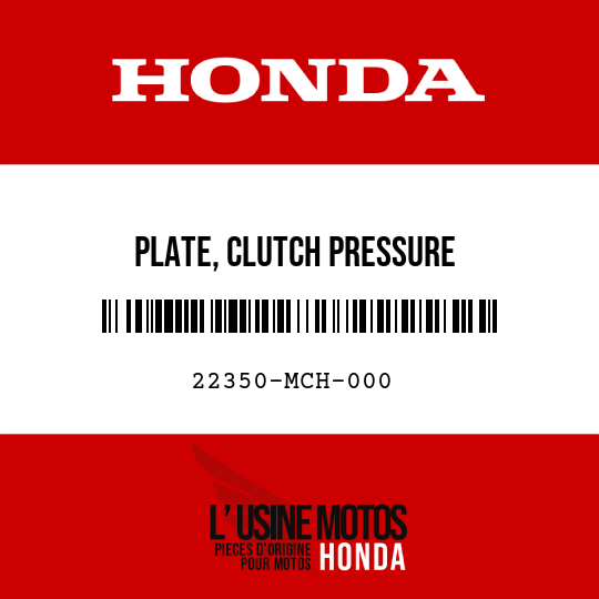 image de 22350-MCH-000 PLATE, CLUTCH PRESSURE