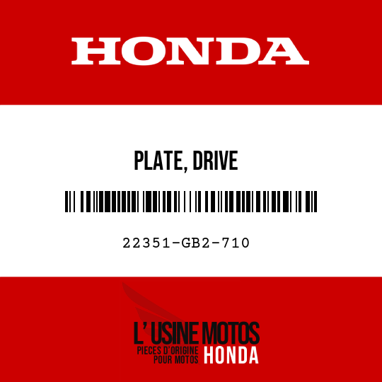 image de 22351-GB2-710 PLATE, DRIVE