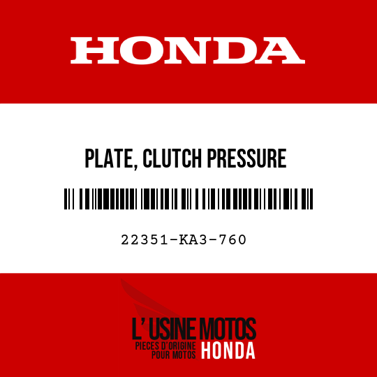 image de 22351-KA3-760 PLATE, CLUTCH PRESSURE