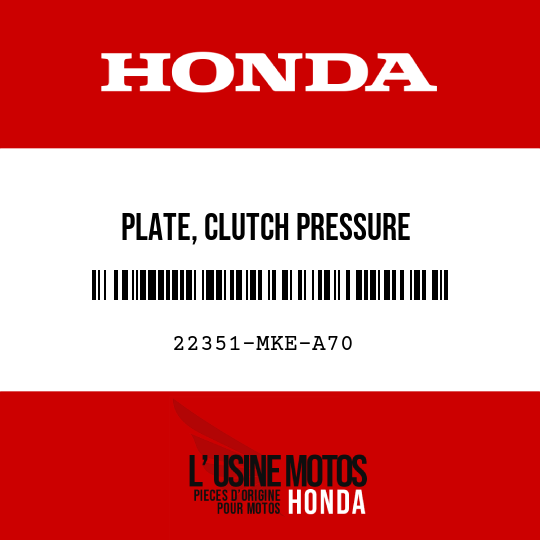 image de 22351-MKE-A70 PLATE, CLUTCH PRESSURE