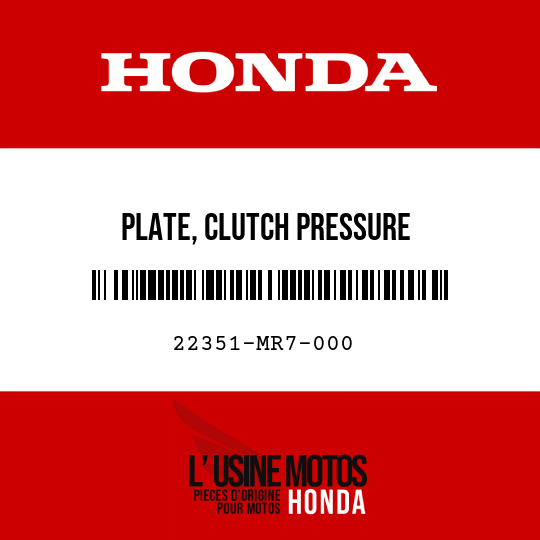 image de 22351-MR7-000 PLATE, CLUTCH PRESSURE
